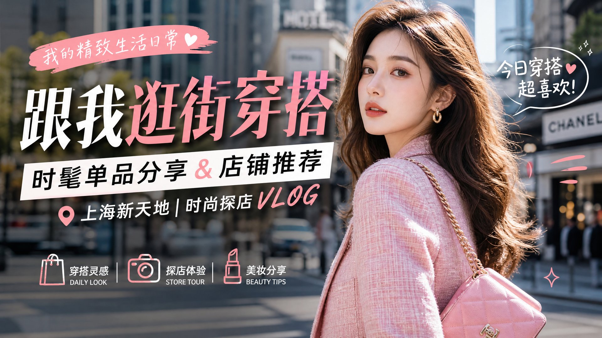 抖音揭秘 抖音揭秘时尚视频：跟我逛街穿搭视频分享·时髦单品推荐视频教程